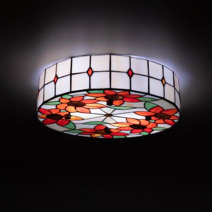 Brilagi - Tiffany-Glas-Deckenleuchte SUNFLOWER 3xE27/60W/230V Ø 40 cm