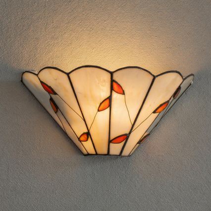 Brilagi - Tiffany-Glas-Wandleuchte FOLIA 1xE14/40W/230V