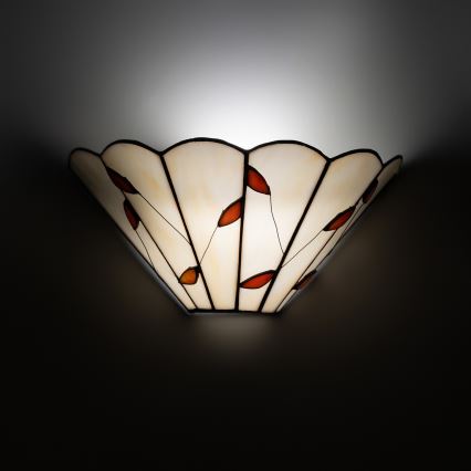 Brilagi - Tiffany-Glas-Wandleuchte FOLIA 1xE14/40W/230V
