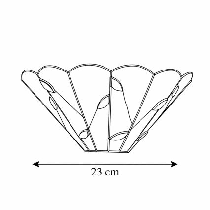 Brilagi - Tiffany-Glas-Wandleuchte FOLIA 1xE14/40W/230V