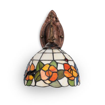 Brilagi - Tiffany-Glas-Wandleuchte JUNGLE 1xE14/40W/230V