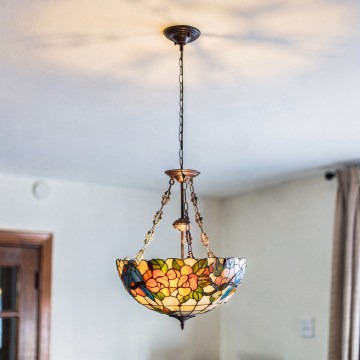 Brilagi - Tiffany-Hängeleuchte mit Kette JUNGLE 3xE27/60W/230V Ø 50 cm