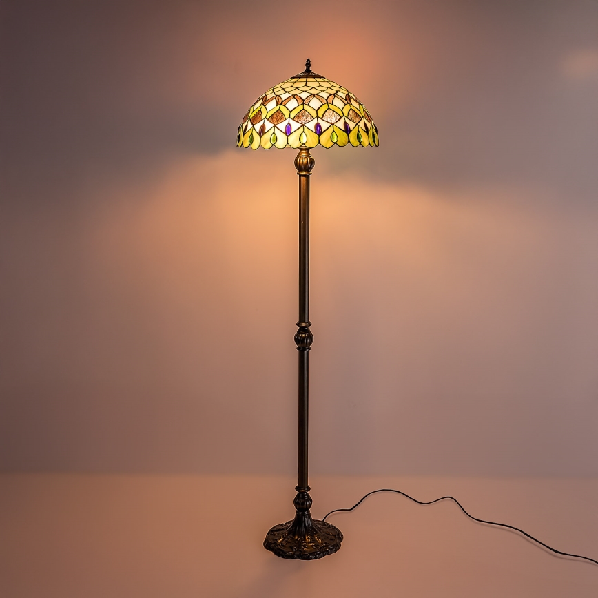Brilagi - Tiffany-Stehleuchte MARGARET 2xE27/60W/230V