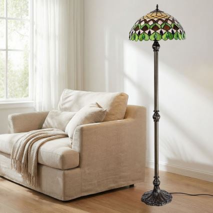 Brilagi - Tiffany-Stehleuchte MARGARET 2xE27/60W/230V