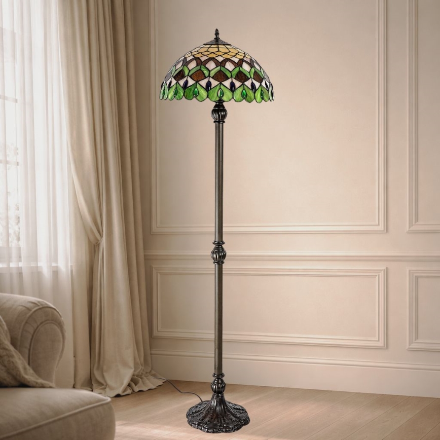 Brilagi - Tiffany-Stehleuchte MARGARET 2xE27/60W/230V