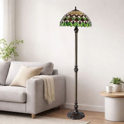 Brilagi - Tiffany-Stehleuchte MARGARET 2xE27/60W/230V