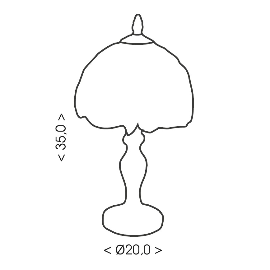 Brilagi - Tiffany-Tischlampe aus Buntglas MIRABELLA 1xE27/60W/230V