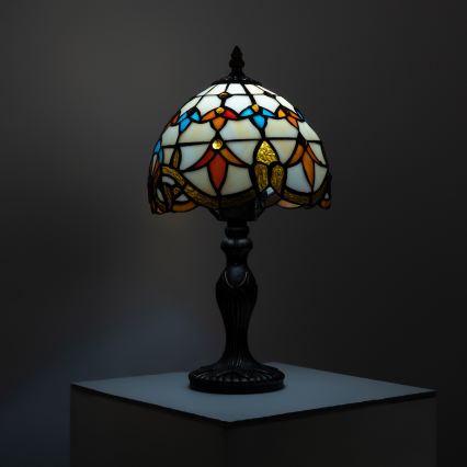 Brilagi - Tiffany-Tischlampe aus Buntglas MIRABELLA 1xE27/60W/230V