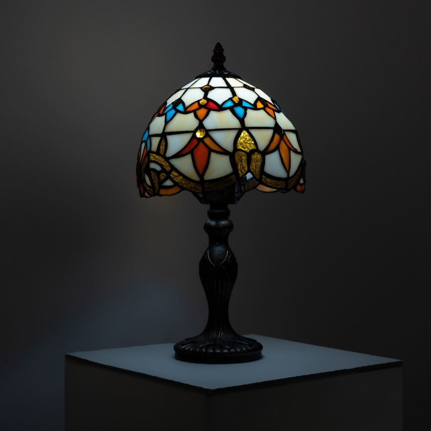 Brilagi - Tiffany-Tischlampe aus Buntglas MIRABELLA 1xE27/60W/230V