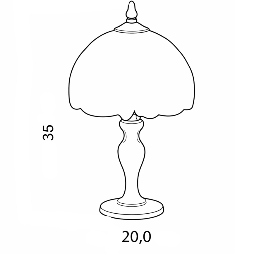 Brilagi - Tiffany-Tischlampe aus Buntglas MIRABELLA 1xE27/60W/230V