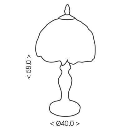 Brilagi - Tiffany-Tischlampe JUNGLE 2xE27/60W/230V