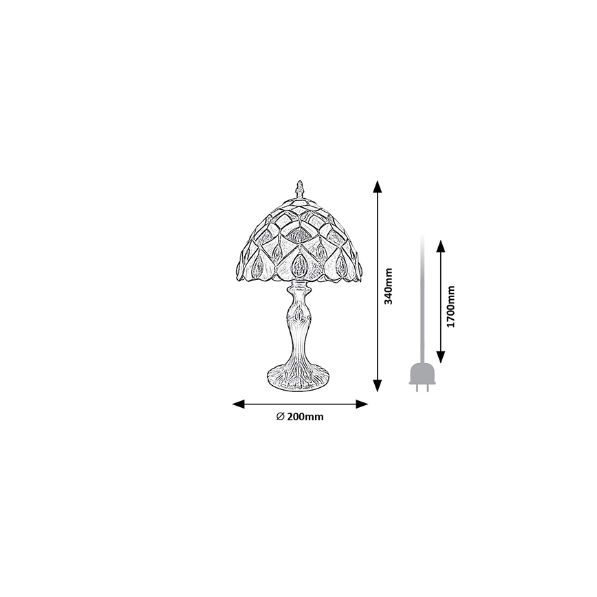 Brilagi - Tiffany-Tischlampe MARGARET 1xE14/40W/230V
