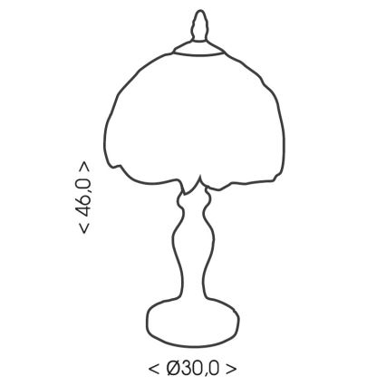 Brilagi - Tiffany-Tischlampe SUNFLOWER 1xE27/60W/230V