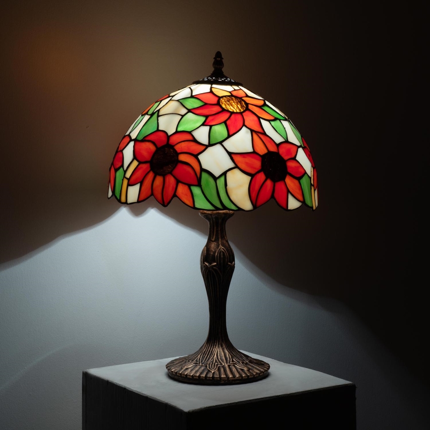 Brilagi - Tiffany-Tischlampe SUNFLOWER 1xE27/60W/230V