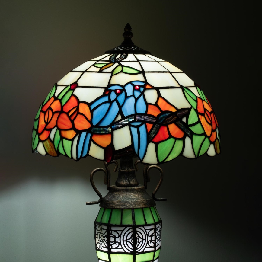 Brilagi - Tiffany-Tischleuchte JUNGLE 1xE27/60W/230V + 1xE14/40W