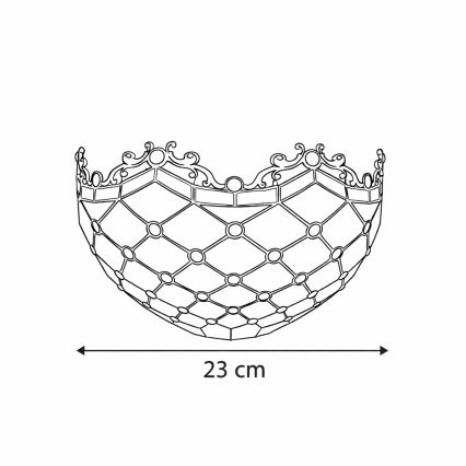 Brilagi - Tiffany-Wandleuchte aus Buntglas, Elfenbein, 1xE14/40W/230V