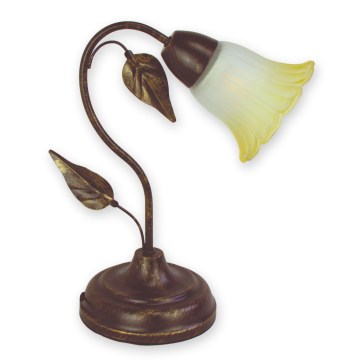BRILAGI - Tischlampe BLOSSOM 1xE27/40W/230V Patina/Messing