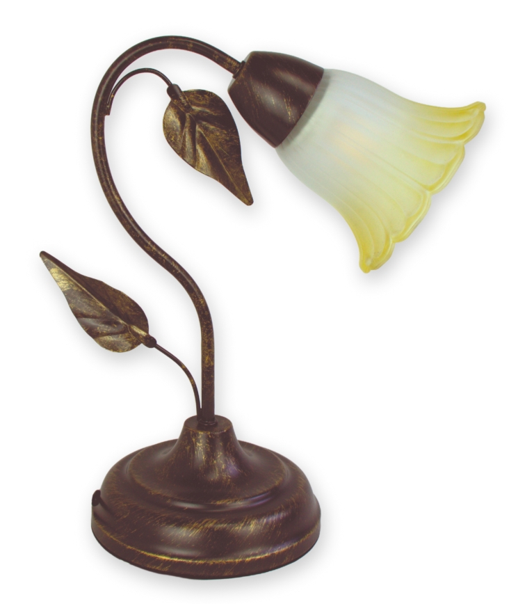 BRILAGI - Tischlampe BLOSSOM 1xE27/40W/230V Patina/Messing