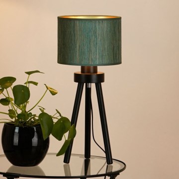 Brilagi - Tischlampe BOSTON ROLLER 1xE27/15W/230V Strohgrün/Gold