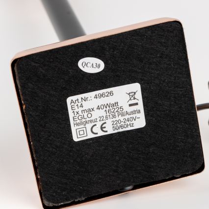 Brilagi - Tischlampe CERIA 1xE14/40W/230V Ø 25 cm kupfer/weiß