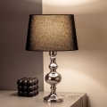 BRILAGI - Tischlampe CERIA 1xE27/60W/230V Ø 30 cm glänzender Chrom/schwarz