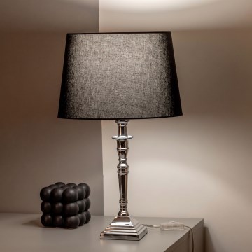 BRILAGI - Tischlampe CERIA 1xE27/60W/230V Ø 30 cm silber/schwarz