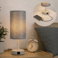 Brilagi - Tischlampe mit USB-Anschluss TABLON 1xE27/25W/230V beige/grau