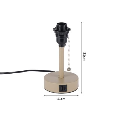 Brilagi - Tischlampe mit USB-Anschluss TABLON 1xE27/25W/230V beige