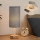 Brilagi - Tischlampe mit USB-Anschluss TABLON 1xE27/25W/230V Eiche/Weiß/Grau