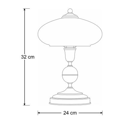 Brilagi - Tischlampe MOLLERO 1xE14/11W/230V Bronze/Patina
