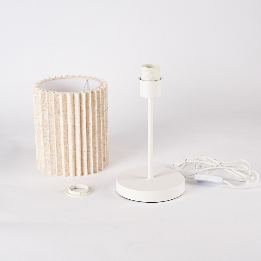 Brilagi - Tischlampe NORDIC WAVE 1xE27/15W/230V Leinen/weiß