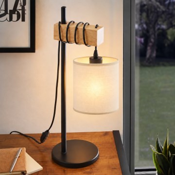 BRILAGI - Tischlampe NUBILA 1xE27/40W/230V braun/schwarz/creme