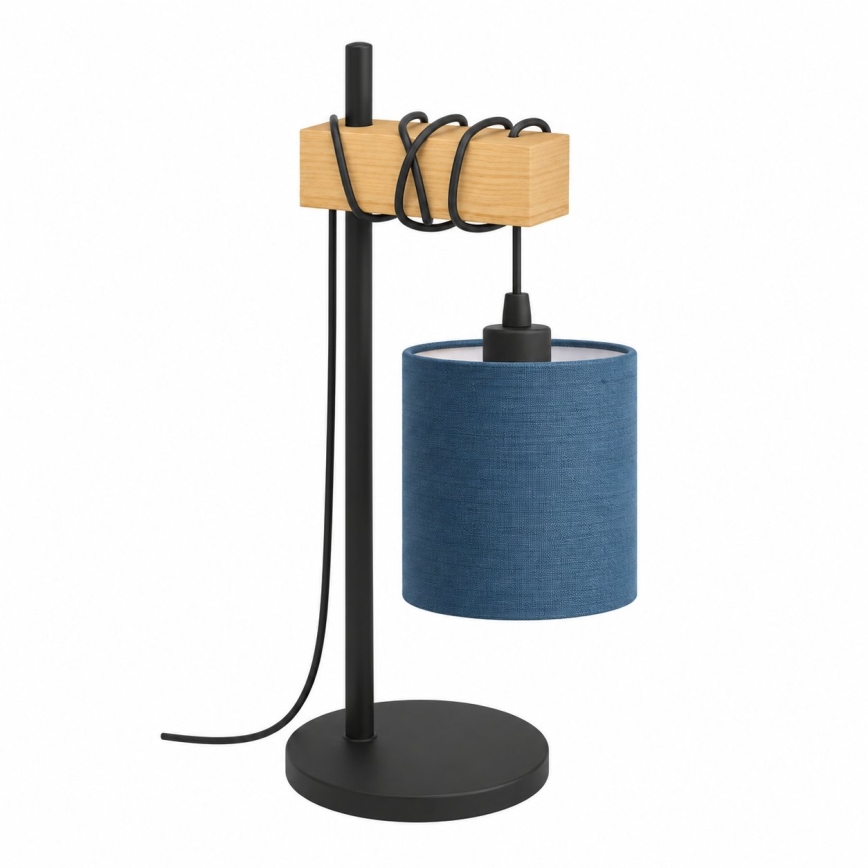 BRILAGI - Tischlampe NUBILA 1xE27/40W/230V braun/schwarz/dunkelblau