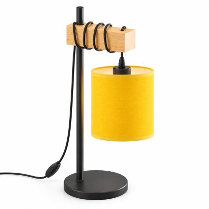 BRILAGI - Tischlampe NUBILA 1xE27/40W/230V braun/schwarz/gelb