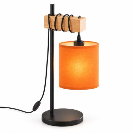 BRILAGI - Tischlampe NUBILA 1xE27/40W/230V braun/schwarz/orange