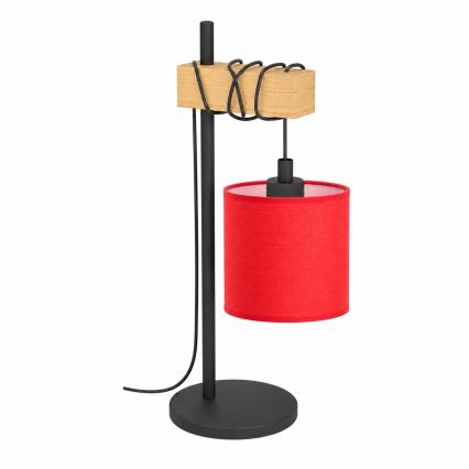BRILAGI - Tischlampe NUBILA 1xE27/40W/230V braun/schwarz/rot