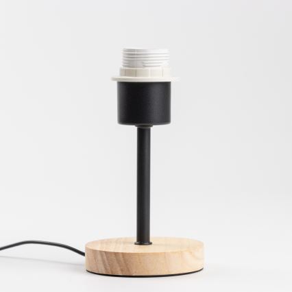 Brilagi - Tischlampe NUBILA WOOD 1xE27/25W/230V Eiche/Schwarz/Hellgrau