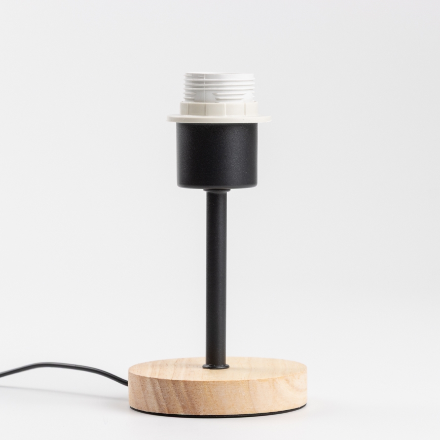 Brilagi - Tischlampe NUBILA WOOD 1xE27/25W/230V Eiche/Schwarz/Hellgrau