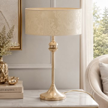 Brilagi - Tischlampe SAPHIRE 1xE27/15W/230V creme/gold/patina