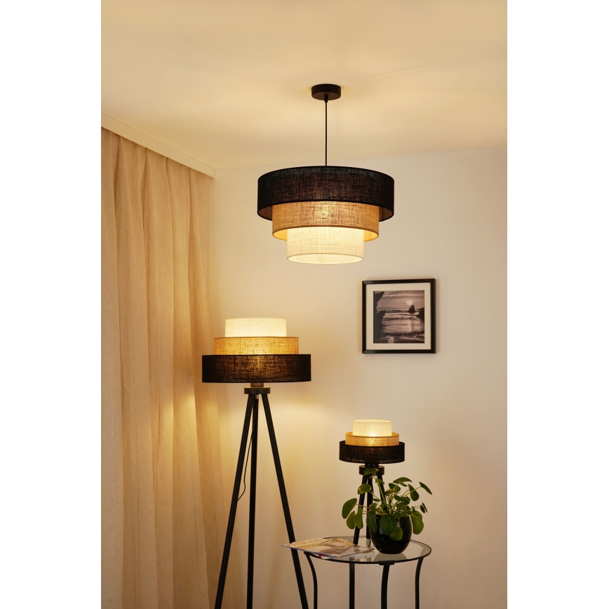Brilagi - Tischleuchte ASPEN LUNETA 1xE27/15W/230V schwarz/beige/cremefarben