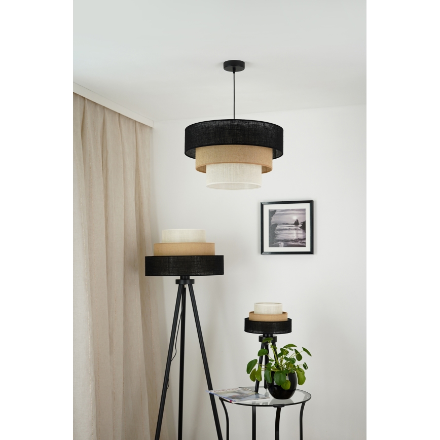 Brilagi - Tischleuchte ASPEN LUNETA 1xE27/15W/230V schwarz/beige/cremefarben