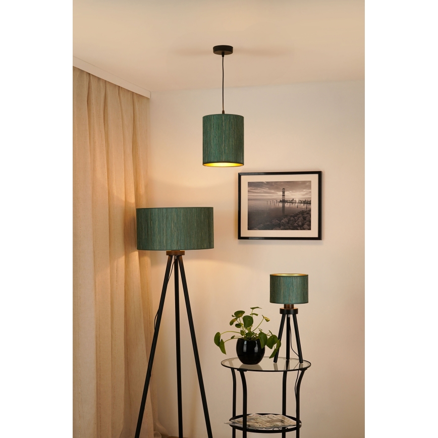 Brilagi - Tischleuchte BOSTON ROLLER 1xE27/15W/230V Stroh grün/golden