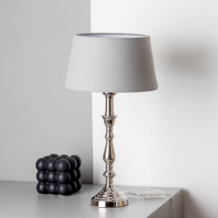 Brilagi - Tischleuchte CERIA, 1x E27/60W/230V, Ø 25 cm, hochglänzender Chrom/Grau
