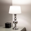 BRILAGI - Tischleuchte CERIA 1xE27/60W/230V Ø 25 cm glänzender Chrom/weiß