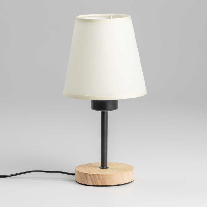 Brilagi - Tischleuchte NUBILA WOOD 1xE27/25W/230V Eiche/cremefarben