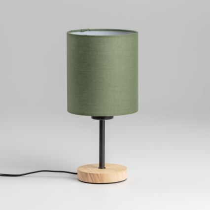 Brilagi - Tischleuchte NUBILA WOOD 1xE27/25W/230V Eiche/grün