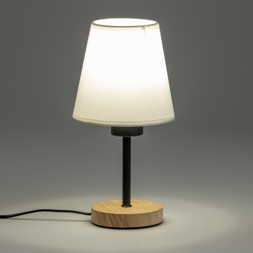 Brilagi - Tischleuchte NUBILA WOOD 1xE27/25W/230V Eiche/weiß