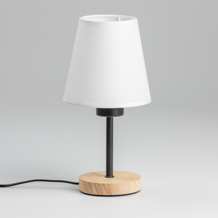 Brilagi - Tischleuchte NUBILA WOOD 1xE27/25W/230V Eiche/weiß