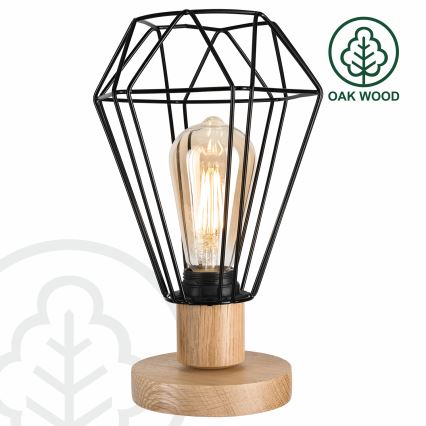 Brilagi - Tischleuchte WOODY BASKET 1xE27/60W/230V Eiche