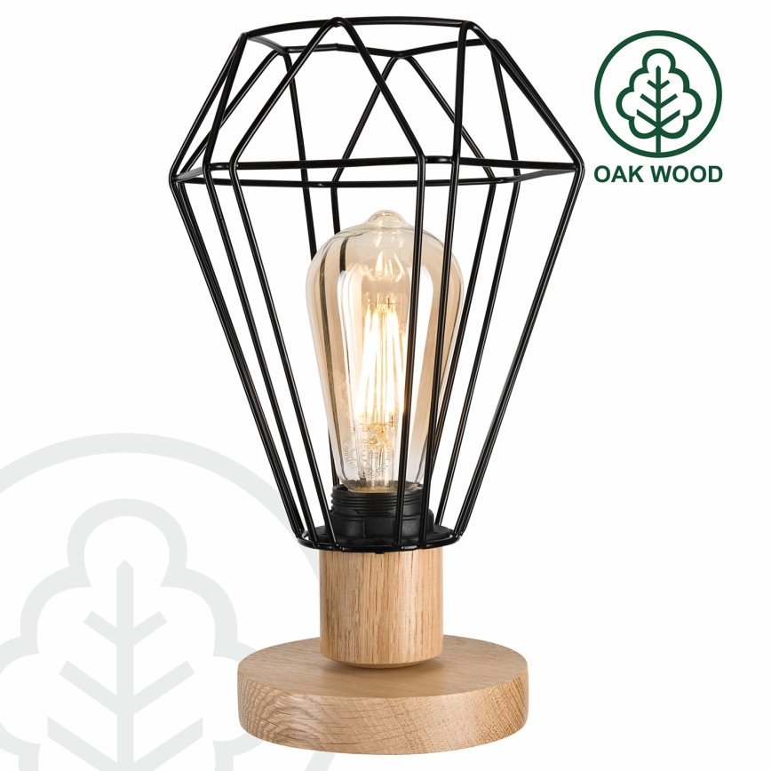 Brilagi - Tischleuchte WOODY BASKET 1xE27/60W/230V Eiche